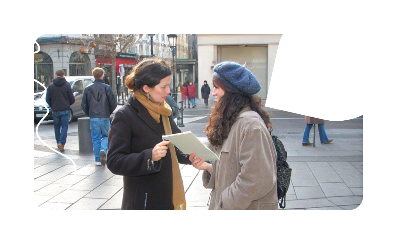 Foto van straatinterview