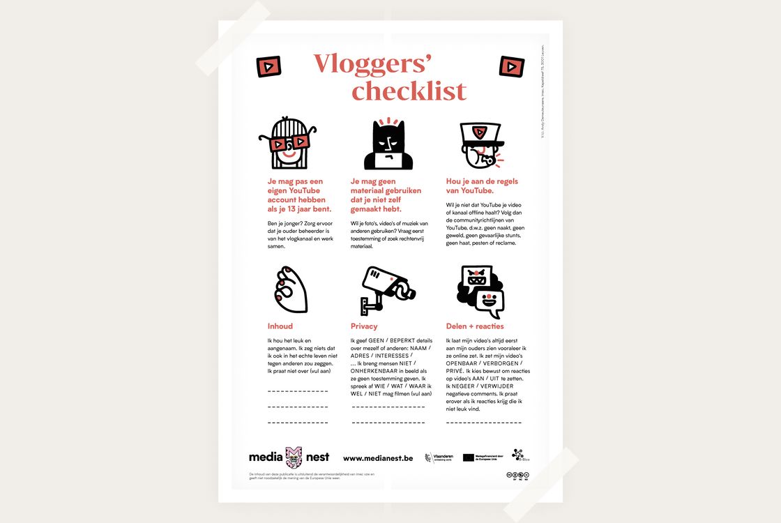 Vloggers' checklist