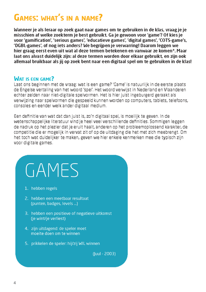 Inkijkje in de handleiding van de Game Learn Grow toolbox