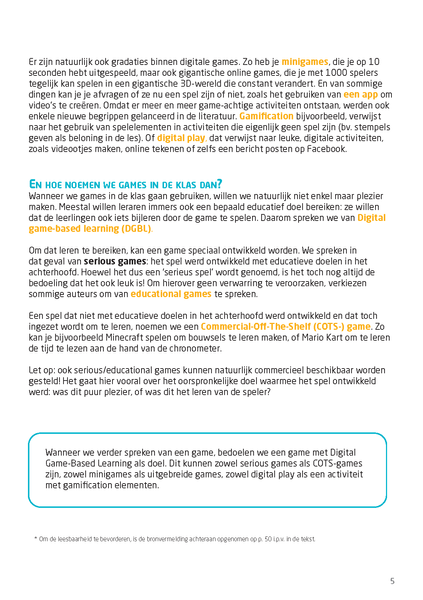 Inkijkje in de handleiding van de Game Learn Grow toolbox