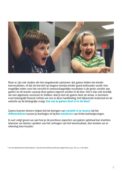 Inkijkje in de handleiding van de Game Learn Grow toolbox