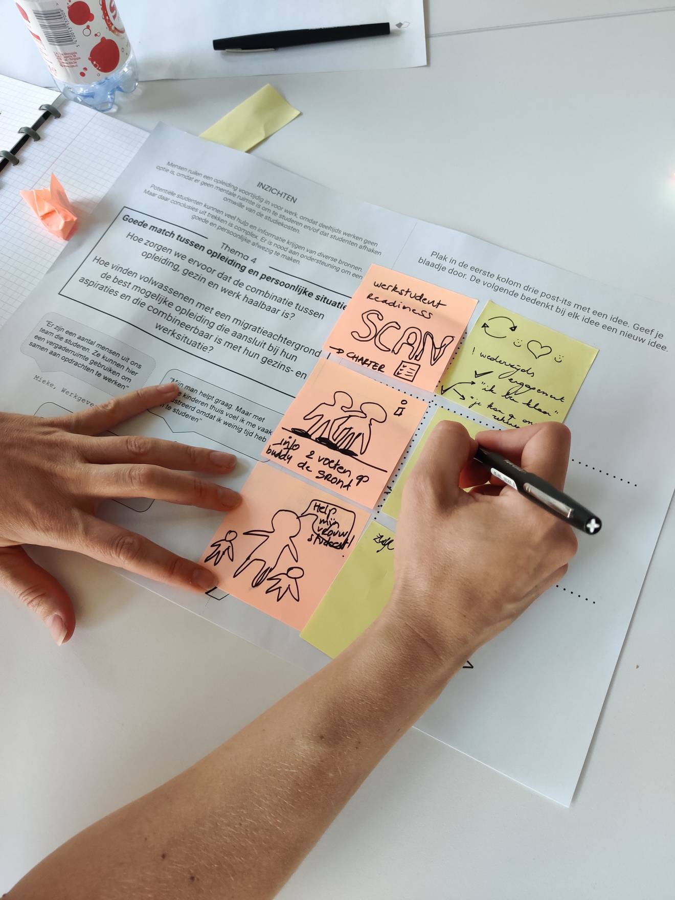 Een co-creatieworkshop van het project ‘Samen voor een Diploma’.