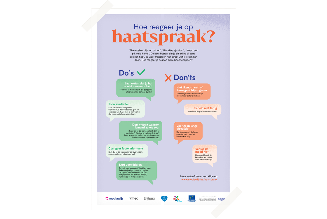 Affiche - Hoe reageer je op haatspraak?