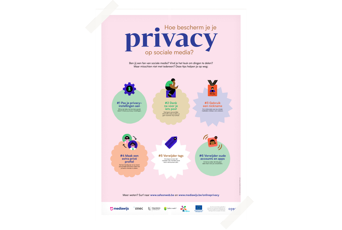 Affiche - Hoe bescherm je je privacy op sociale media