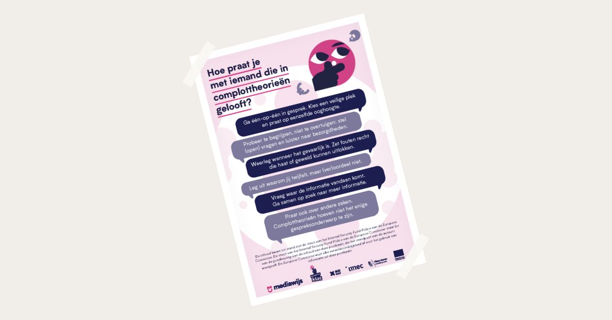 Hoe praat je met iemand die in complottheorieën gelooft? | Mediawijs
